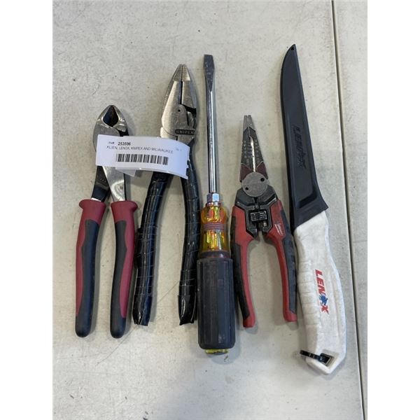 KLIEN, LENOX, KNIPEX AND MILWAUKEE TOOLS