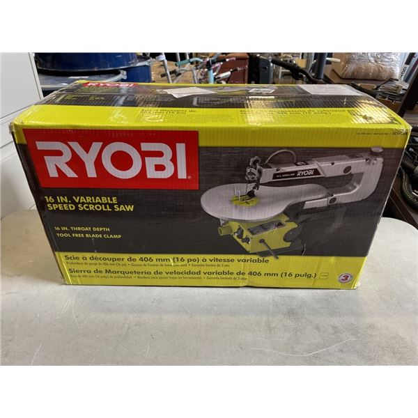 NEW RYOBI 16 INCH VARIABLE SPEED SCROLL SAW, SEALED BOX