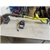 Image 1 : RYOBI ELECTRIC CORDLESS TRIMMER WITH BATTERY AND CHARGER