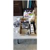 Image 1 : BOX OF TIRE CHAINS, BBQ GRILL ACCESSORIES, COUNTER RING AND MORE