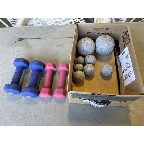 SMALL WEIGHTS AND HEAVY LEAD BALLS