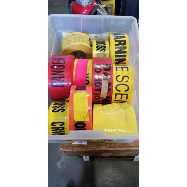 TOTE WITH CAUTION TAPE