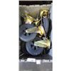 Image 1 : TWO SETS OF 8 INCH HEAVY DUTY CASTORS, 4 WITH BRAKE, 4 WITHOUT