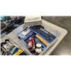 Image 2 : 2 TOTES OF ASSORTED AUTOMOTIVE AND SHOP ITEMS