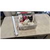 Image 1 : TOTE OF ASSORTED NEW ELECTRICAL ITEMS AND LED LIGHT