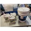 Image 1 : 5 GALLON BUCKET OF 147 BLOOM AND THREE JUGS OF BUMPER PH ADJUSTMENT SOLUTION