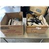 Image 1 : 2 BOXES OF VARIOUS NEW GATE HARDWARE AND HANGING PLANT BRACKETS