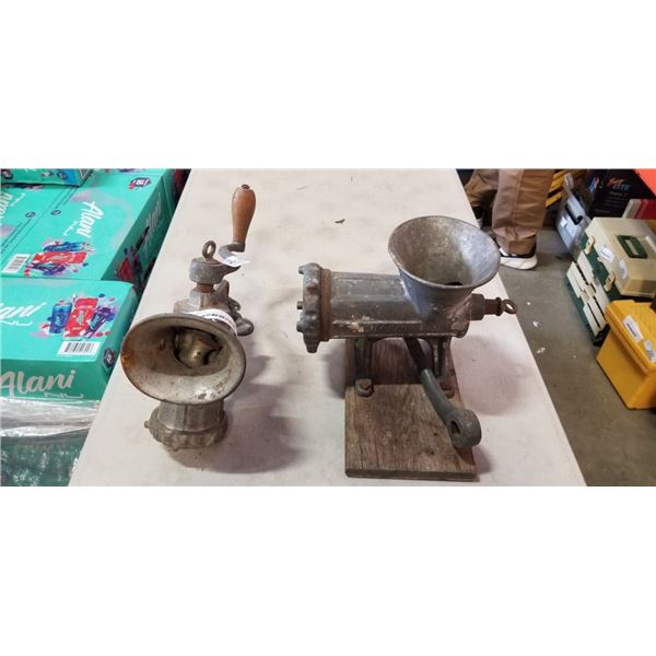 TWO MEAT GRINDERS