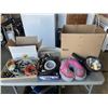 Image 1 : LARGE LOT OF ASSORTED TREBLE LIGHTS, ELECTRICAL, CONNECTORS, ROUTER AND MORE