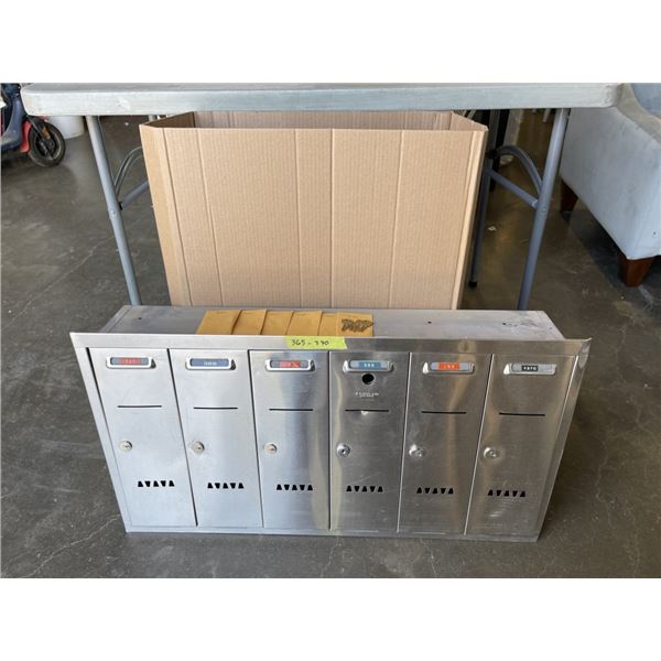6 BANK MAIL LOCKER WITH KEYS