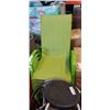 Image 1 : SET OF 6 GREEN STACKING PATRIO SLING PATIO CHAIRS
