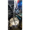 Image 2 : STAINLESS STEEL TRASH CAN AND SMALL DISPLAY STAND