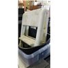 Image 2 : STEP LADDER AND 2 STORAGE TOTES