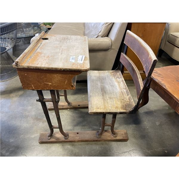 ANTIQUE SCHOOL DESK