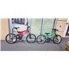 Image 1 : GREEN NORCO AND RED REVOLUTION BIKES