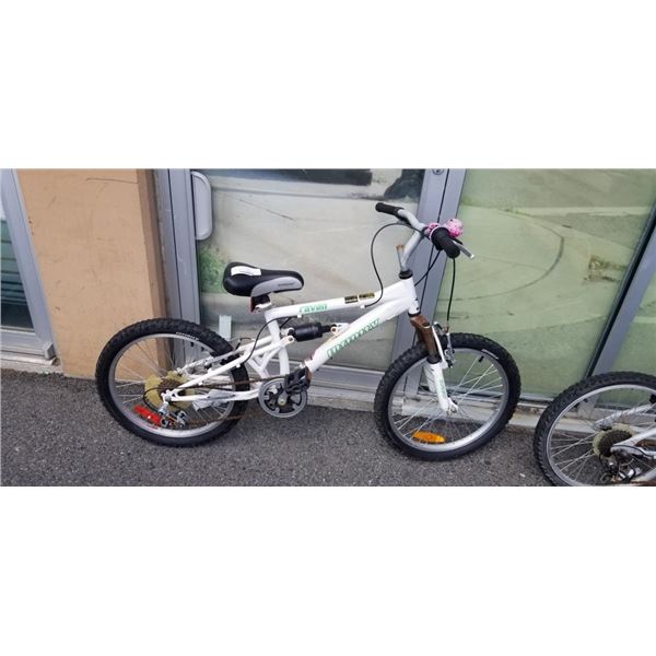 WHITE INFINITY FULL SUSPENSION BIKE