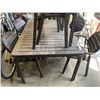 Image 2 : EXTENDABLE PATIO TABLE WITH LEAF AND 8 MATCHING CHAIRS