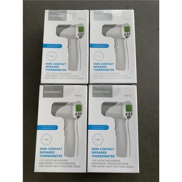 4 NEW FAMIDOC INSTANT DIGITAL NON-CONTACT THERMOMETERS