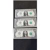 Image 1 : 3 UNCIRCULATED US DOLLAR BILLS CONSECUTIVE SERIAL NUMBERS OHIO SERIES