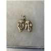 Image 2 : STERLING SILVER (TESTED) HAPPY AND SAD FACE MASKS CALLED COMEDY AND TRAGEDY