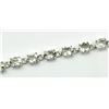 Image 2 : STERLING SILVER NATURAL GREEN AMETHYST BRACELET, RETAIL $600.00.
