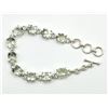 Image 3 : STERLING SILVER NATURAL GREEN AMETHYST BRACELET, RETAIL $600.00.