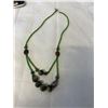 Image 1 : VINTAGE WATERMELON TOURMALINE STONE BEADED NECKLACE