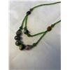 Image 2 : VINTAGE WATERMELON TOURMALINE STONE BEADED NECKLACE