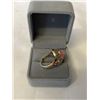 Image 2 : VINTAGE 925 STERLING SILVER ENAMEL WITH PINK STONE RING MARKED 925, SIZE 9
