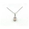 Image 2 : STERLING SILVER NATURAL ROSE QUARTZ (0.90CT) AND DIAMOND WITH STERLING SILVER CHAIN, W/A $300.00.