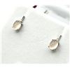 Image 1 : STERLING SILVER NATURAL ROSE QUARTZ (1.64CT) WITH DIAMOND (0.02CT) EARRINGS, W/A $390.00.