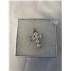 Image 1 : STERLING SILVER WITH AUSTRIAN CRYSTAL STONES CROSS PENDANT MARKED 925