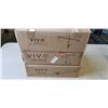 Image 1 : 2 VIVO DUAL MONITOR DESK MOUNTS AND KEYBOARD TRAY