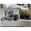Image 1 : TRAY WITH MICROPHONES AND ASSORTED ELECTRONIC ITEMS