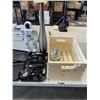 Image 1 : 2 WAHL TRIMMER KITS, ROBOT, DISCO BALL, WOOD CRATE AND VASE ETC