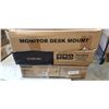 Image 2 : VIVO DUAL MONITOR PNEUMATIC DESK MOUNT, DUAL MONITOR DESK STAND, KEYBOARD TRAY AND SINGLE MONITOR DE