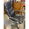 Image 2 : BLACK LEATHER EXECUTIVE HIGH BACK OFFICE CHAIR