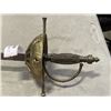 Image 2 : ANTIQUE BRASS HANDLED FENCING SWORD