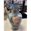 Image 1 : LARGE FLORAL POTTERY VASE