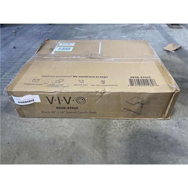 VIVO BLACK 20 X 15 INCH SWIVEL COUCH DESK