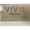 Image 3 : VIVO BLACK 20 X 15 INCH SWIVEL COUCH DESK