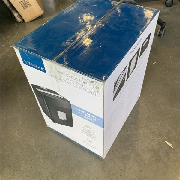INSIGNIA 10 SHEET MICRO CUT PAPER SHREDDER - TESTED WORKING, RETAIL $129