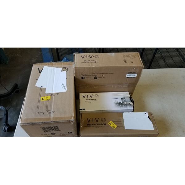 VIVO CABLE MANAGEMENT 2 PACK TRAYS, VIVO EXTENDING CEILING PRJECTOR TRAY, VIVO PC MOUNT, AND LAPTOP 