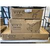 Image 1 : VIVO DUALK MONTIOR ADJUSTABLE DESK MOUNT, DUAL MONITOR AND LAPTOP DEKS MOUNT AND KEYBOARD TRAY