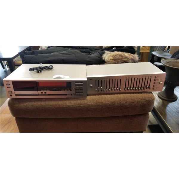 TWO NEC STEREO UNITS GRAPHIC EQUALIZER E103E AND STEREO CASSETTA K527E