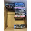 Image 3 : ASSORTED DVDS AND BLU RAYS, MOSTLY NEW SEALED, AND CONTAINER SET