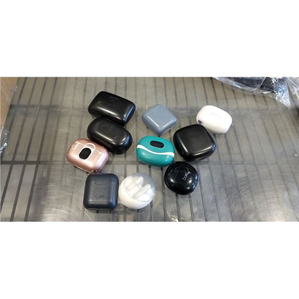 10 SETS OF BLUETOOTH WIRELESS EAR BUDS SETS, INCLUDING SOME BRAND NAMES