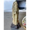 Image 4 : VINTAGE STONE FIGURE AND STATUE, BRASS STATUE
