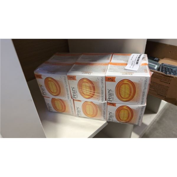 6 X 3 PACK OF PEARS BAR SOAP