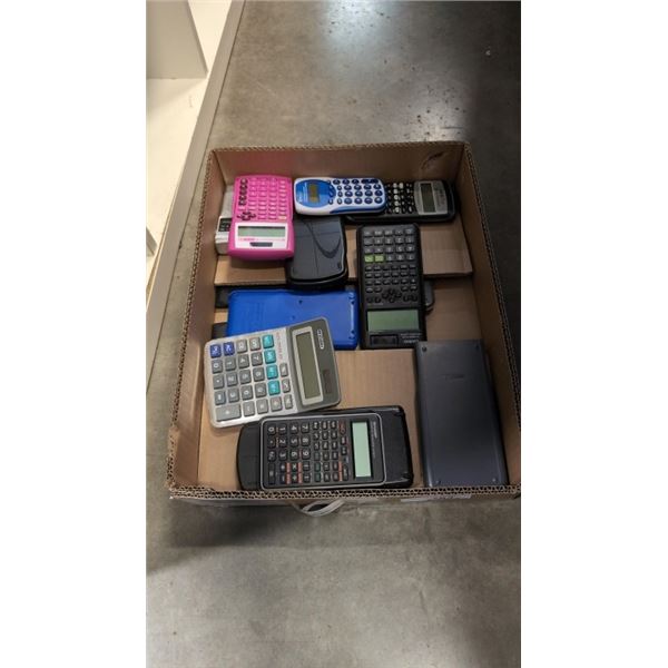 ASSORTED CALCULATORS AND RADIO